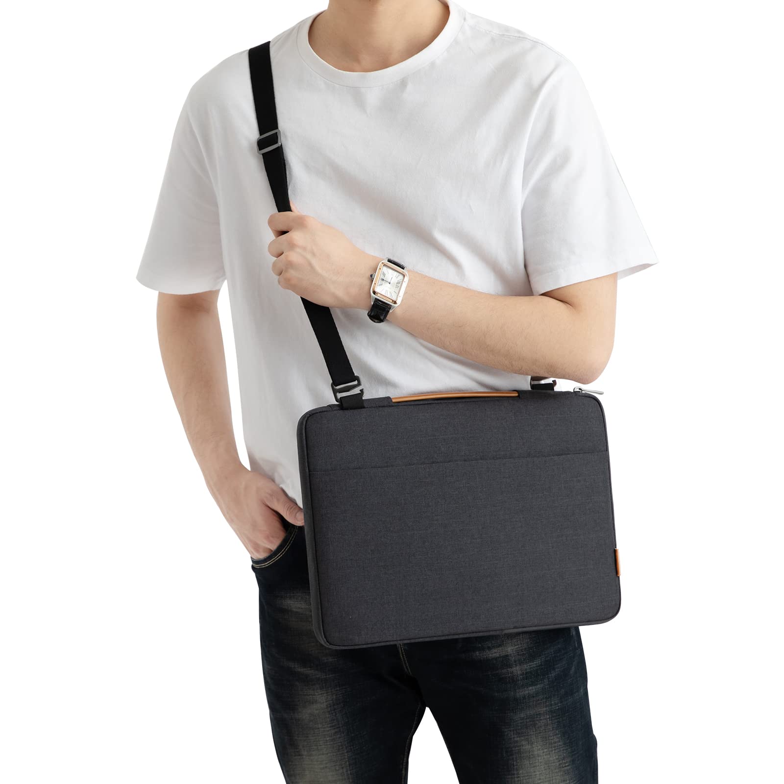 Domiso Laptop Sleeve 17,3 pollici custodia laptop Nero impermeabile