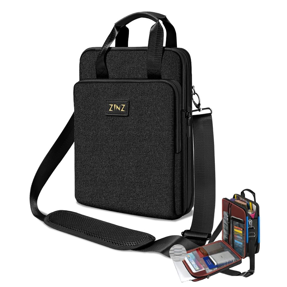 ZINZ Shoulder Bags borsa a tracolla laptop 12,3-13" nero-giallo espandibile